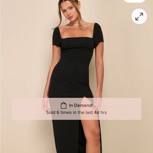 Lulu's Classic Black Maxi Dress